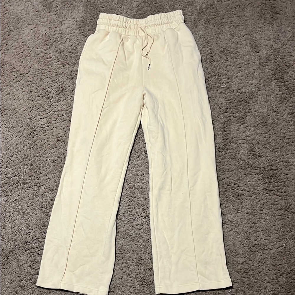 Flirtitude Cream/Yellow Drawstring Pants